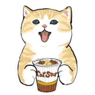 😃 fe273000 Cat Story gatto, carino, tazza, storia telegram sticker