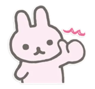 🐧 4796652b carino, coniglio, coniglietto, adesivo, animale whatsapp sticker