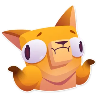 🙌 e43143ea животное, кот, мультфильм, милый, наклейка, иллюстрация, смешной telegram sticker