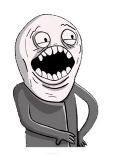 🤣 bda343da Meme, Trollface, Meme Internet, Lucu, Ekspresi telegram sticker