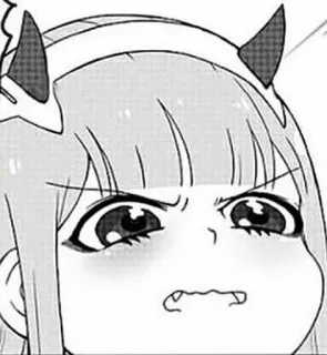 😠 0785601f Animé, Manga, En colère, Diable, Cornes, Dessin animé telegram sticker