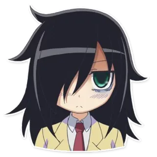 😒 2d6d02eb Tomoko Kuroki Watamote Anime, Manga, Fille, Watamote, Emo telegram sticker