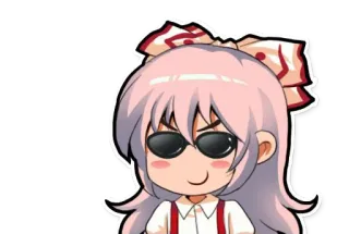 😎 e9d86a12 anime, character, sunglasses, cartoon, chibi telegram sticker