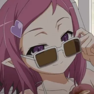 💕 af9e73e7 Anime, Fille, Lunettes de soleil, Dessin animé, Mignon telegram sticker