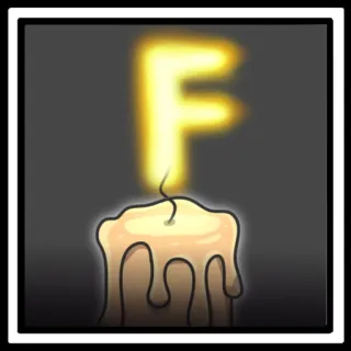 🔥 70b7e333 F Kerze, Buchstabe, F, Feuer, Licht telegram sticker