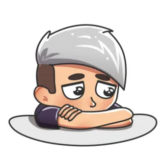 ☹️ 717da4cb Cartoon, Figur, Sticker, Traurig, Gelangweilt, Neutral telegram sticker