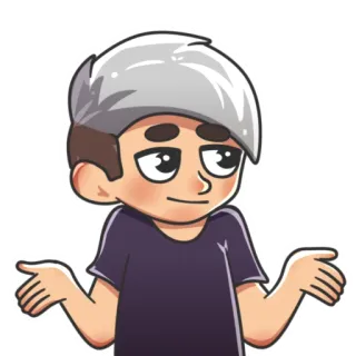 🤷‍♀️ ce4fe6c7 Cartoon, Schulterzucken, Unsicher, Fragend, Figur telegram sticker