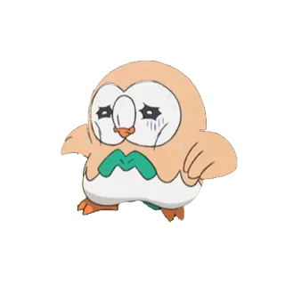 🙄 251a1b8c Rowlet Pokemon Покемон, Роулет, милый, сова whatsapp sticker