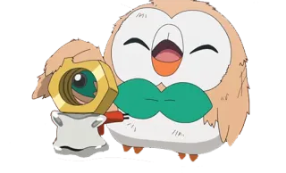 😊 337ede58 Rowlet покемон, аниме, милый, rowlet, мультфильм whatsapp sticker