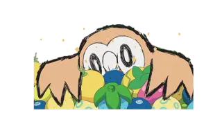 🤪 52fde7e4 Rowlet Pokemon Rowlet, Покемон, Аниме, Персонаж, Милый whatsapp sticker