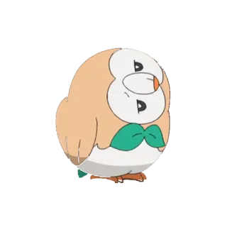 🧐 6497d6f3 Rowlet Pokemon покемон, роулет, сова, птица, милый whatsapp sticker