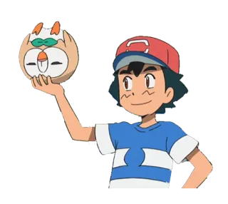 💀 83a4b740 Ash Ketchum Pokemon Эш Кетчум, Покемон, Роулет, Аниме, Мультфильм whatsapp sticker