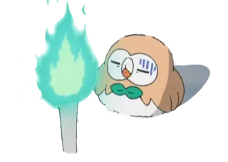 🥶 c88f4180 Rowlet покемон, роулет, аниме, видеоигра, милый whatsapp sticker