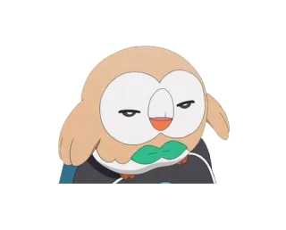 😏 eade85f7 Rowlet Pokemon Роулет, Покемон, сова, милый, видеоигра, стикер whatsapp sticker