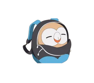 😐 f9cc4816 Rowlet Pokemon Роулет, Покемон, сова, аниме, мультфильм, милый whatsapp sticker