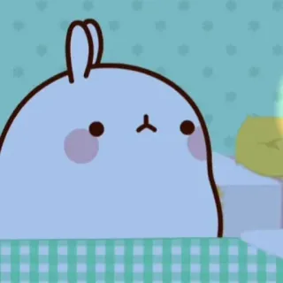 🌟 72e93a18 molang, милый, кролик, кавай, мультфильм telegram sticker