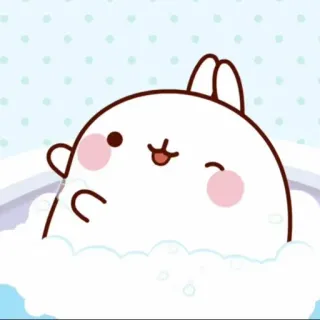 🌟 ff35bcea милый, каваий, кролик, Molang telegram sticker