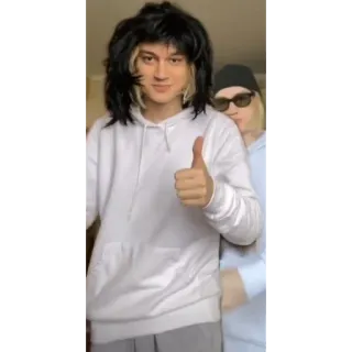 👍 acbdf03c ritratto, pollice in su, persone, uomini, interno whatsapp sticker