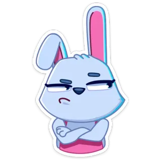 🤨 132dbb9d 兔子, 卡通, 动物, 可爱, 兔子, 角色 telegram sticker