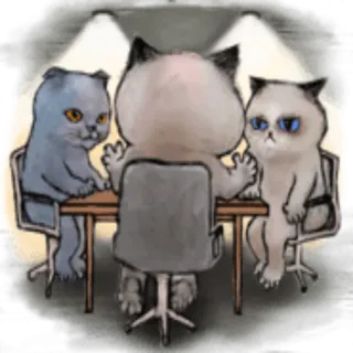 👥 a0705d20 고양이, 인터뷰, 사무실, 동물, 만화 telegram sticker