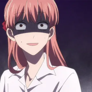 🎀 229782a3 anime, girl, scared, expression, pink hair telegram sticker