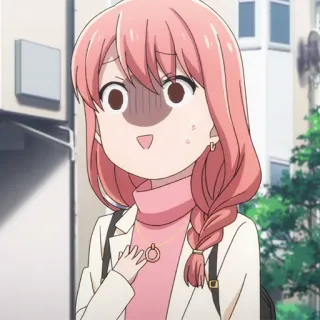 🎀 4efb4d7a anime, girl, scared, worried, cartoon telegram sticker