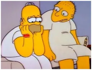 😟 1af65dff Homer Simpson The Simpsons 심슨, 슬픈, 캐릭터, 만화, 호머 심슨 telegram sticker