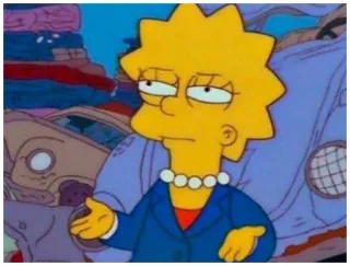 🤷‍♀️ 8c4a3aac Lisa Simpson The Simpsons 리사 심슨, 심슨 가족, 만화, 애니메이션, 캐릭터, 밈 telegram sticker