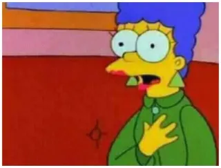 😮 cae6eb2a Marge Simpson The Simpsons 마지 심슨, 심슨 가족, 만화, 웃긴, 충격 받은, 코미디 telegram sticker