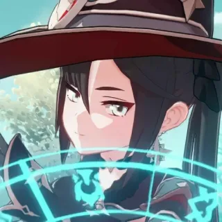 😏 4f8495a8 Mona Genshin Impact วิดีโอเกม, Genshin Impact, Mona, นักเวทย์, อนิเมะ, ตัวละคร telegram sticker