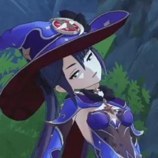 😒 b609f142 Mona Genshin Impact อนิเมะ, วิดีโอเกม, เก็นชินอิมแพ็กต์, โมน่า, นักเวทย์, ตัวละคร, สติกเกอร์ telegram sticker