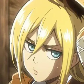 🌟 5f86b0ae Historia Reiss Attack on Titan Anime, Hoạt hình, Nhân vật, Manga, Cô gái, Minh họa telegram sticker