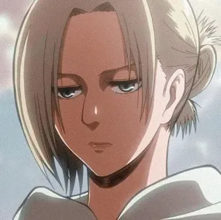🌟 d257661d Annie Leonhart Attack on Titan Anime, Cô gái, Chân dung, Tóc vàng, Biểu cảm, Nữ, Khắc kỷ telegram sticker