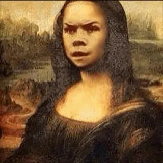 😚 2a592250 Mona Lisa Mona Lisa, lucu, potret, seni, meme whatsapp sticker