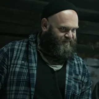 👽 3e6aa7de мужчина, борода, шапка, клетчатая рубашка telegram sticker