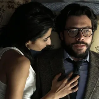 🤤 9cdab877 Professor Money Heist ペーパー・ハウス, 教授, ネットフリックス, ドラマ, カップル, 愛 whatsapp sticker