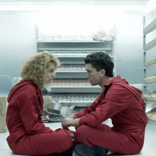 💞 da0fcfa0 Money Heist ペーパー・ハウス, La Casa de Papel, ベルリン, デンバー, 強盗, ドラマ whatsapp sticker