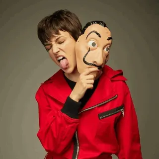 🔞 f66e373f Tokyo Money Heist 纸钞屋, 东京, 角色, La Casa de Papel, 面具 whatsapp sticker