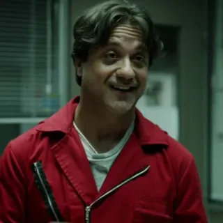 😂 56d1b5df Berlin Money Heist La Casa de Papel, Berlín, personaje, serie, atraco, mono rojo, La Casa de Papel telegram sticker