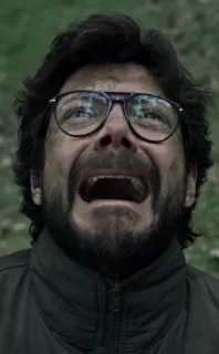 🏦 b8ad1712 đàn ông, khổ sở, khóc, kính, buồn bã, sợ hãi, cảm xúc telegram sticker