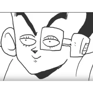 🙂 726807d7 漫画, キャラクター, メガネ, スケッチ, イラスト telegram sticker