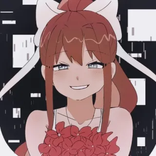 📄 b512b42f Monika Doki Doki Literature Club! Anime, Spiel, Gruselig, Yandere, Horror telegram sticker