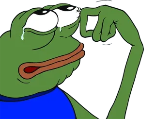 😢 e0a77e2a Pepe the Frog pepe, rana, triste, piangendo, meme, internet telegram sticker