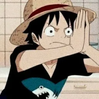 🍖 90b0ab9b Monkey D. Luffy One Piece อนิเมะ, วันพีซ, ลูฟี่, หมวกฟาง, การ์ตูน whatsapp sticker