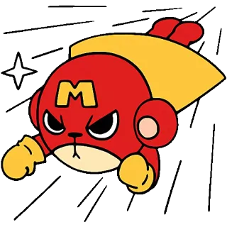 😈 beb81be8 超级英雄, 卡通, 飞行, 熊, 可爱 telegram sticker