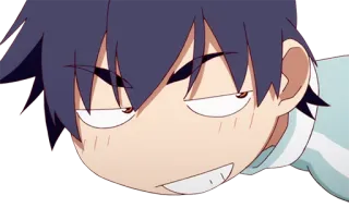 🌚 17b52ce1 Anime, Manga, Kreskówka, Uśmieszek, Wyraz twarzy, Śmieszne telegram sticker