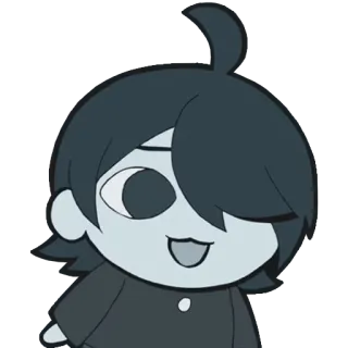 😃 769f727f kreskówka, naklejka, skala szarości, postać, słodki telegram sticker