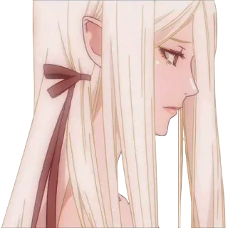 😢 7a6dc1e2 Anime, Elf, Kobieta, Portret, Dziewczyna, Włosy telegram sticker