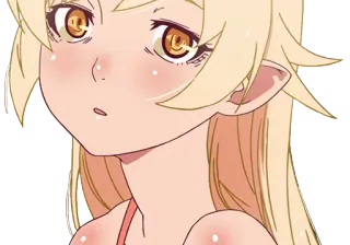 😮 82f0beea Shinobu Oshino Monogatari anime, słodkie, wampir, dziewczyna, blondynka, fanart, Shinobu, Oshino telegram sticker