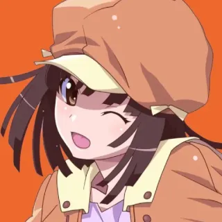 🧿 0cba2379 anime, cartoon, character, girl, wink telegram sticker